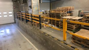 Yellow And Black Plastic Warehouse Safety Barriers Approximately 3m In Length