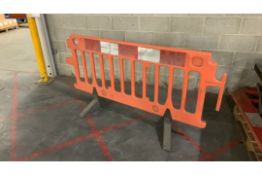 *NO RESERVE* Oxford Plastics Orange Safety Barriers Approximately 10