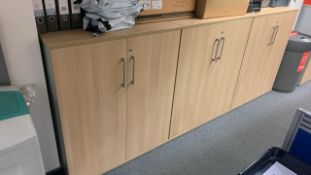 3 x Beech Effect Cabinets