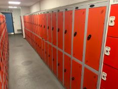 16 x Probe Red Lockers With 4 Large Individual Lockers Per Set
