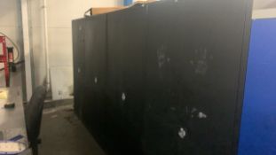 4 x Ekwo Black Metal Cabinets