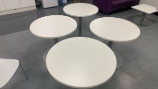 4 x Circular White Tables