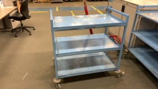 Light Blue Metal Trolley