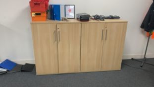 *NO RESERVE* Pair Of Beech Effect Cabinets