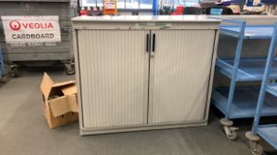 Grey Tambour Cabinet