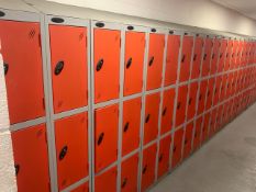10 x Probe Red Lockers With 6 Individual Lockers Per Set