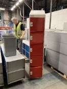 *NO RESERVE* Red Metal Probe Locker With 5 Lockers