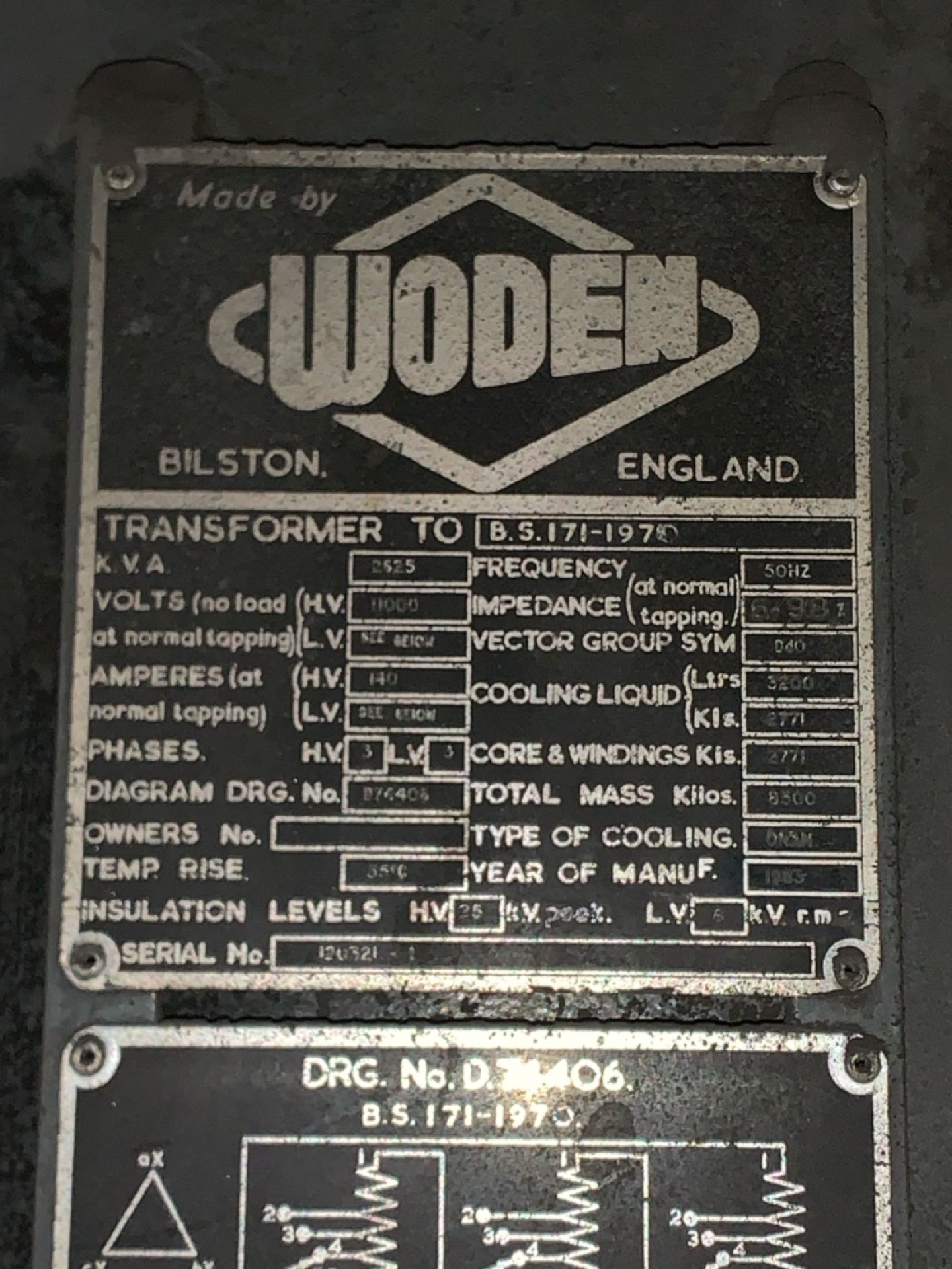 Woden 11KV Transformer 1 - Image 4 of 5