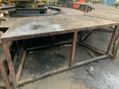 Angled Metal Work Table