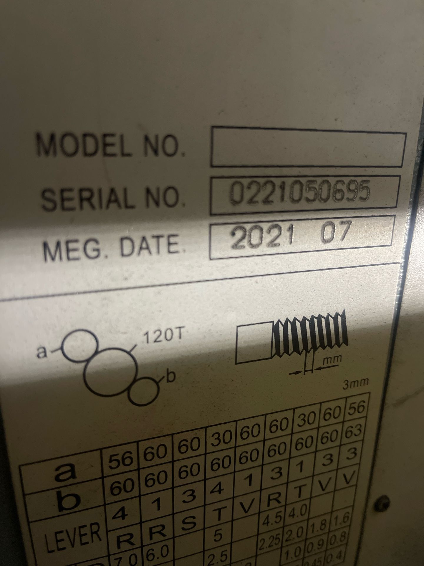 Meyer SB1036 Precision Centre Lathe - Image 5 of 12