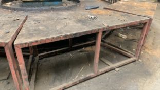 Angled Metal Work Table