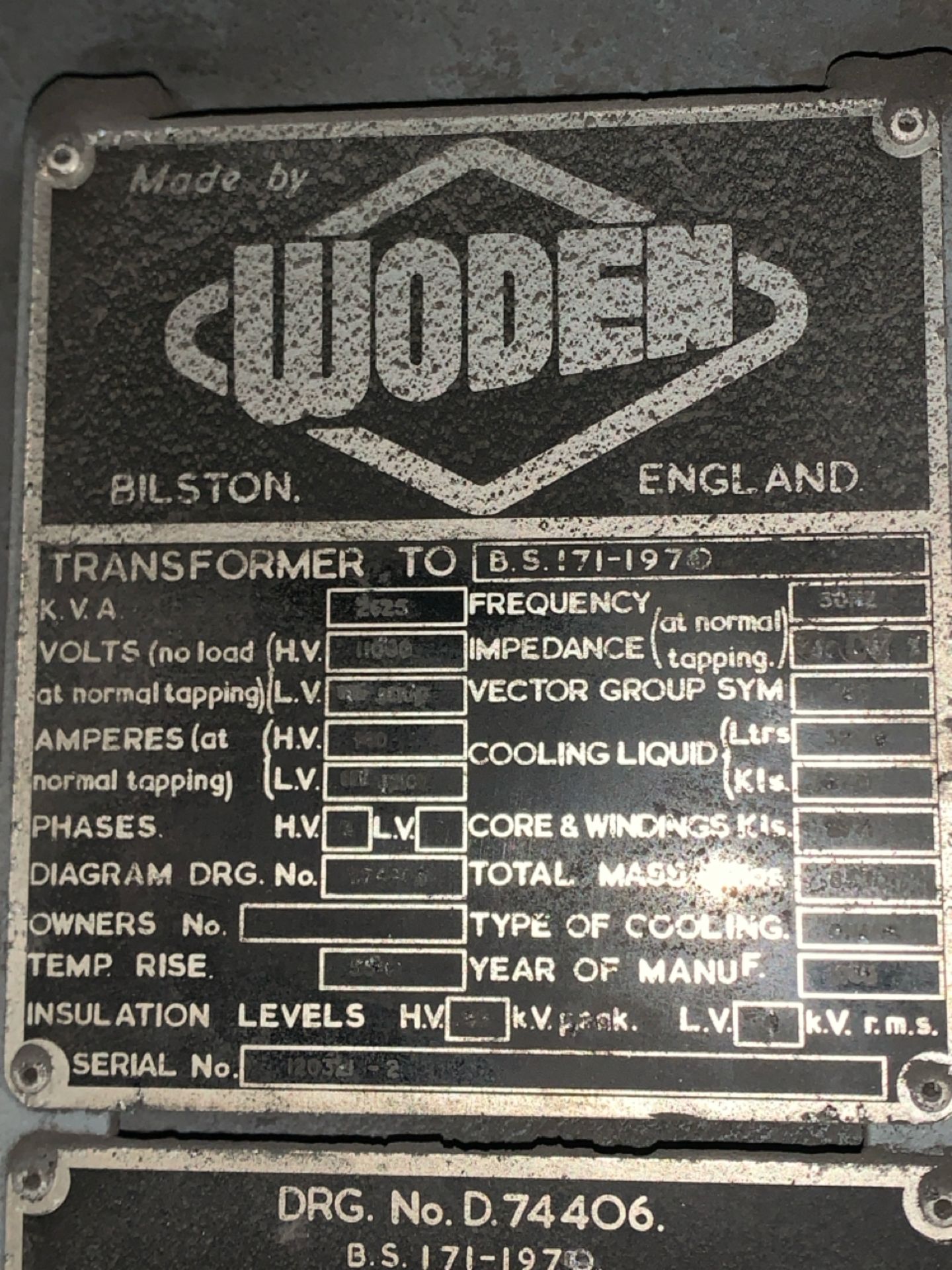 Woden 11KV Transformer 2 - Image 5 of 6