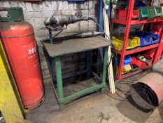 Metal Work Table With Grinder