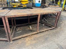 Angled Metal Work Table