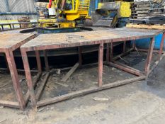 Angled Metal Work Table