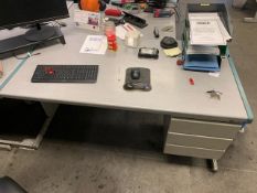 Office Tables With Attachable Pedastal Units x4