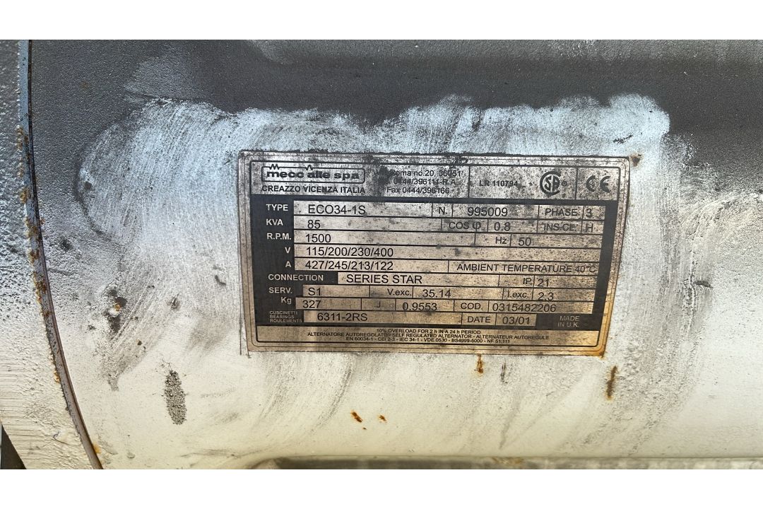Mecc Alte Spa Eco34-1s Generator, Recorded Hours 214.81 Hours - Image 6 of 13