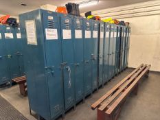 28 Blue Metal Lockers