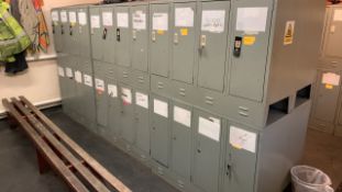 12 Grey Half Lockers