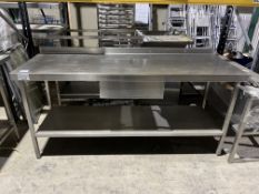 *NO RESERVE* S/S Table With Drawer And Undershelf