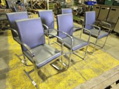 *No Reserve* 6x Grey Faux Leather and Chrome Dining Chairs