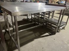 *NO RESERVE* S/S Table With Space For Undercounter Appliance