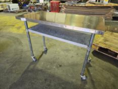 *No Reserve* Stainless Prep Table on Castors