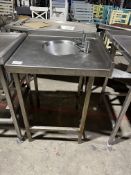 *NO RESERVE* S/S Table With Small Sink