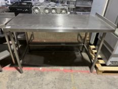 *NO RESERVE* S/S Prep Table With Upstand To Right And Space For Undercounter Appliance