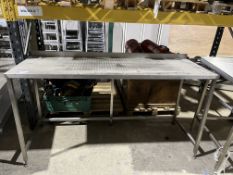 *NO RESERVE* S/S Table With Space For Undercounter Appliance
