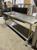 *NO RESERVE* S/S Prepbench With Two Sinks And Undershelf