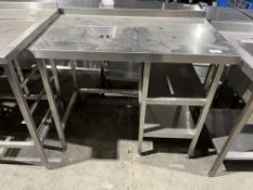*NO RESERVE* S/S Table With Bin Chute And Shelves