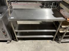 *NO RESERVE* S/S Table With Undershelves