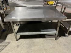 *NO RESERVE* S/S Appliance Table With Upstand To Rear And Undershelf