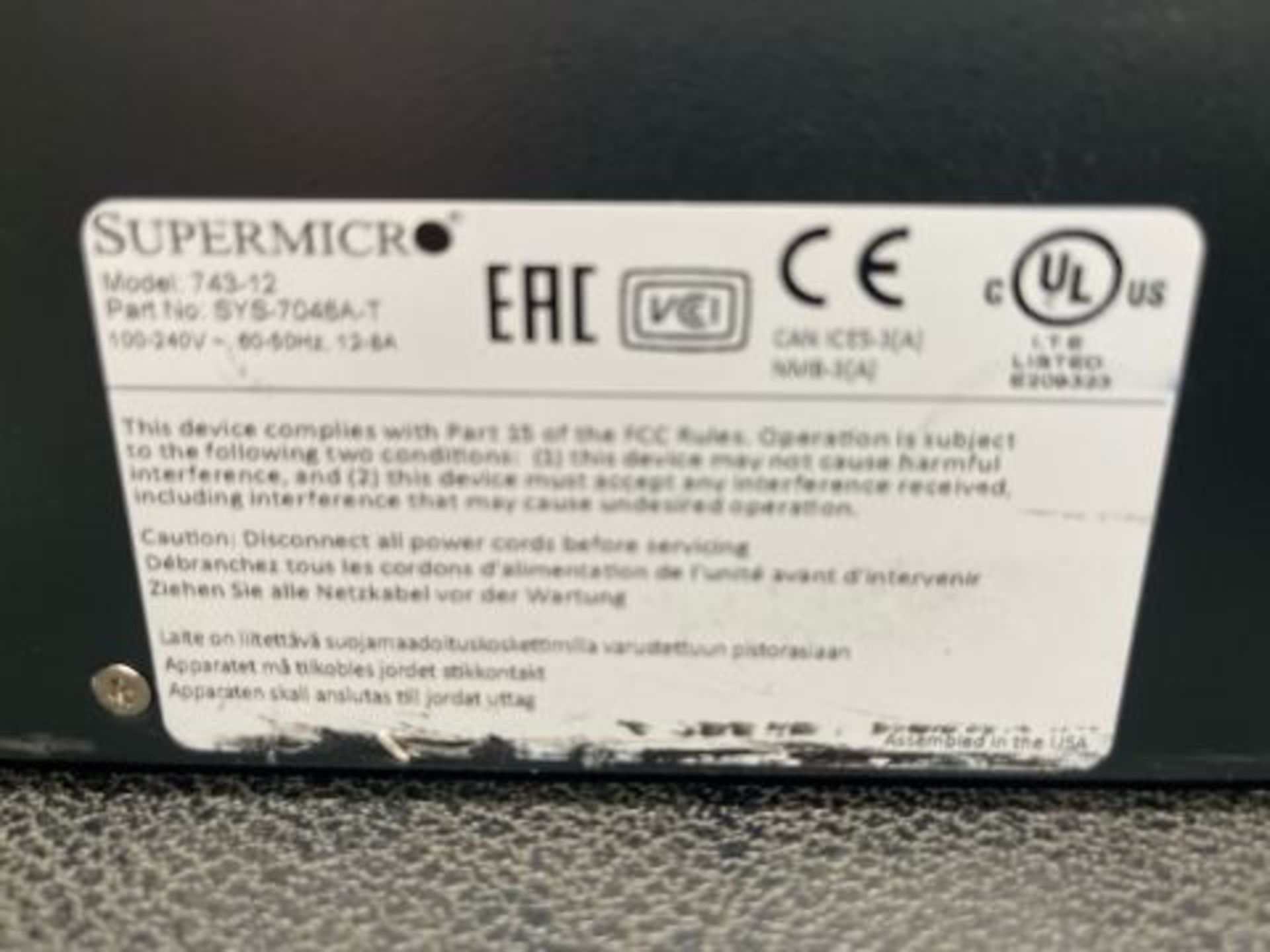 Supermicro Super Workstation SYS-7048A-T (Black) - Image 2 of 4