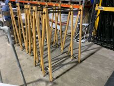 Wooden Triangle Clothes Rails x3