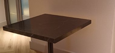 Artificial Marble Top Square Table-Exclusive From Bloomsbury Hotel