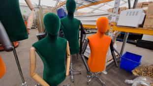Mixed Coloured Fabric Mannequins