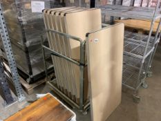 Beech Effect Foldout Tables x2