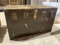 Brown Metal Tavel Lock Box