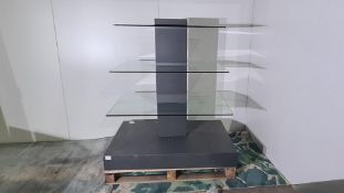 3 Tier Glass Display Table Metal Structure x2
