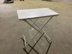 White Metal Foldout Table