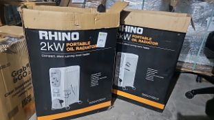 Rhino 2kW Portable Oil Radiators x2