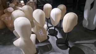 Assorted Mannequin Heads x8
