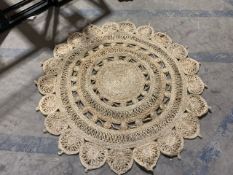 Round Jute Braided Openweave Rug