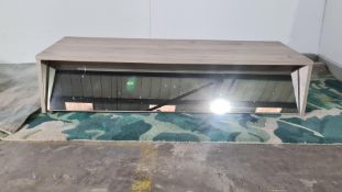 Wood Effect Plinth With Angled Mirror Front Finish x3