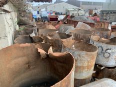 Custom Made Steel Round Fork Truck Scrap Bins x45