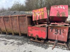 Standard Fork Truck Tipping Skip x2