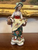 C18th William Duesbury For Chelsea/Derby Figure Of A Flower Seller
