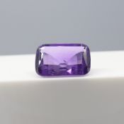 Single Unmounted Rectangular 6.20 Carat Amethyst With Presentation Box